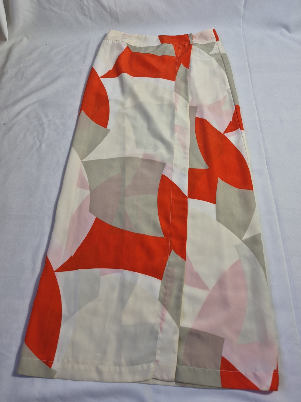 Fashion Star New wrap around lightweight summer Abstract Print maxi skirt size 6